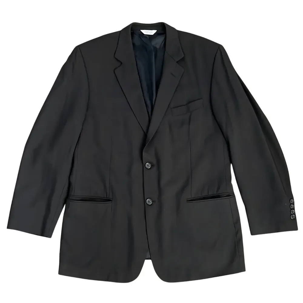 Joseph‎ & Feiss Mens Black 100% Classic Worsted Wool Blazer/Sports Coat Size 44R